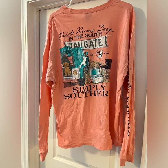 Simply Southern Long-Sleeve Tailgating T-Shirt—Size—XL - Picture 2 of 7